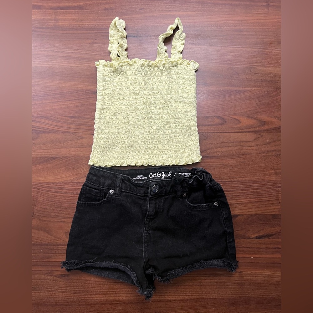 Girls Art Class Target 7/8 Tank and Jean Shorts